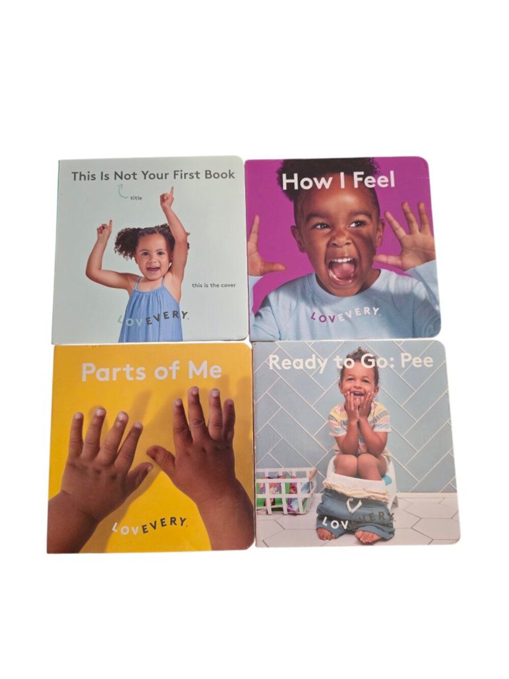 Lovevery Board Book Lot of 4 How I Feel Parts of Me Ready to Go Pee First Book